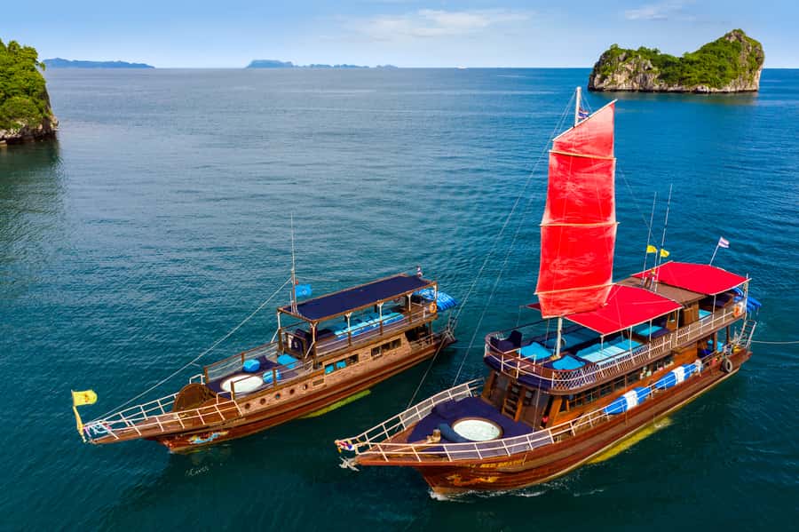 From Koh Samui: Half-Day Private Yacht Charter - Cruising past cliffs, caves, and the five islands