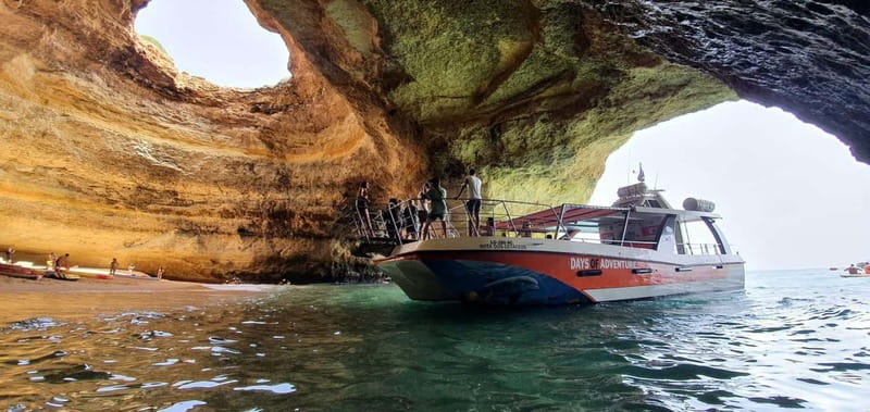 From Lagos: Benagil Caves Catamaran Cruise - The ride east along the Algarve coast
