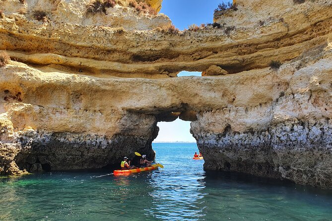 From Lagos: Kayak Tour of Ponta da Piedade Caves on Catamaran - From Lagos Marina to the launch area