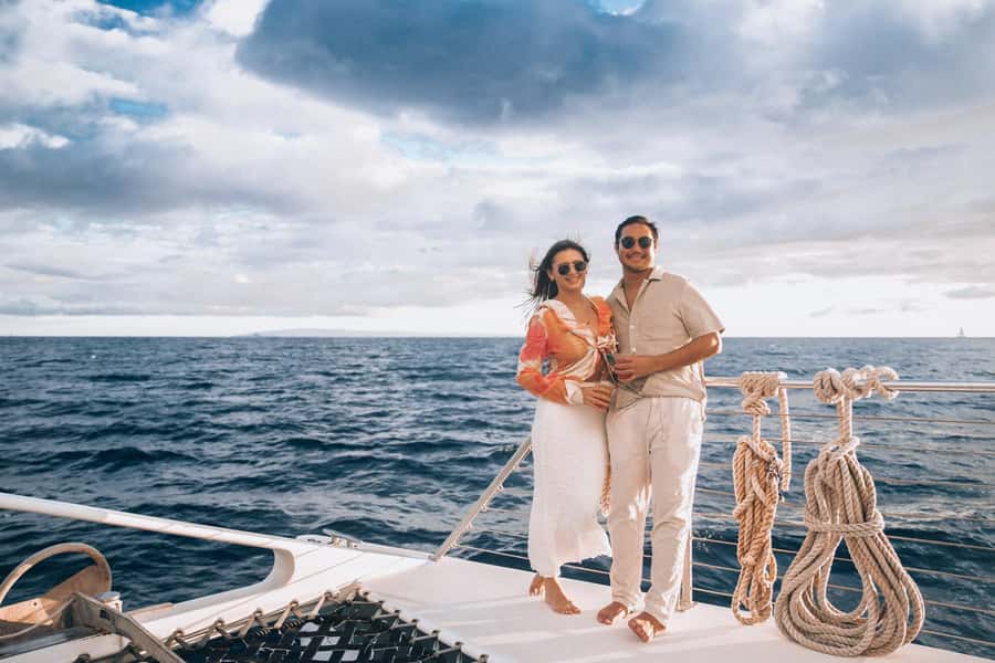 From Ma'alaea: 'Alihilani Sunset Sail Catamaran Tour - Leaving Maalaea Harbor at the right time