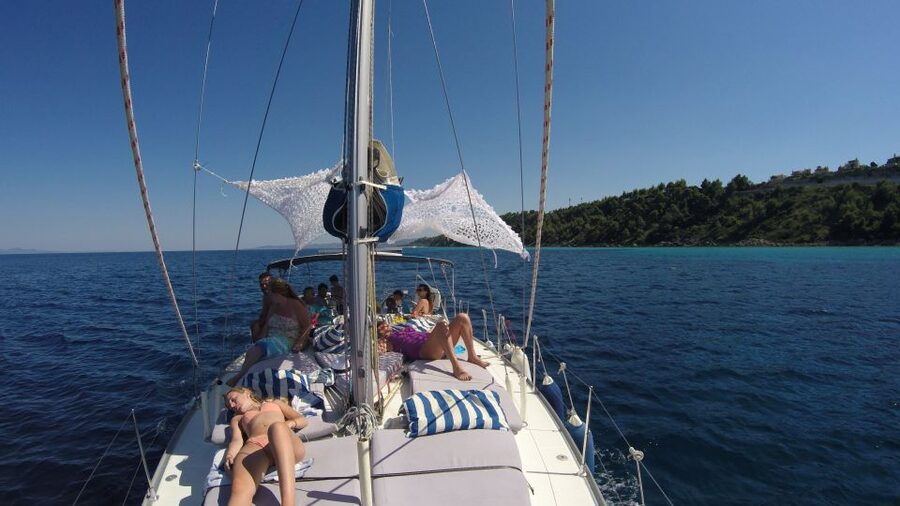 From Nea Fokea: Chalkidiki 6-Hour Cruise by Sailing Boat - The sail back to Nea Fokea