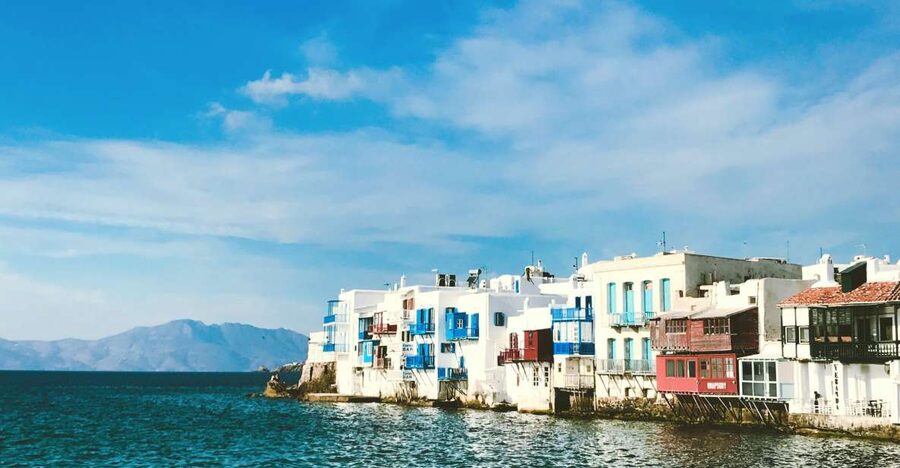 From Paros: Mykonos Full-Day Trip by Catamaran - Walking toward Little Venice and the windmills