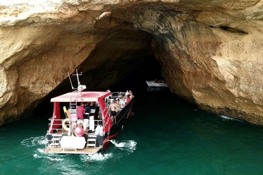 From Portimão: 2-Hour Catamaran Tour to Benagil Caves - Portimão Marina: arrive early and find the blue kiosk