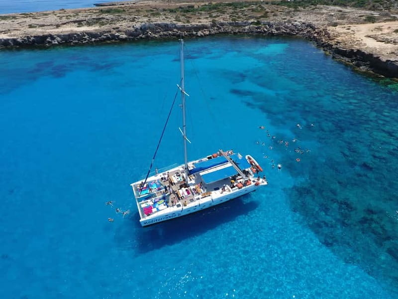 From Protaras: Catamaran Cruise to Blue Lagoon - From Protaras toward Varosha and Derynia Bay