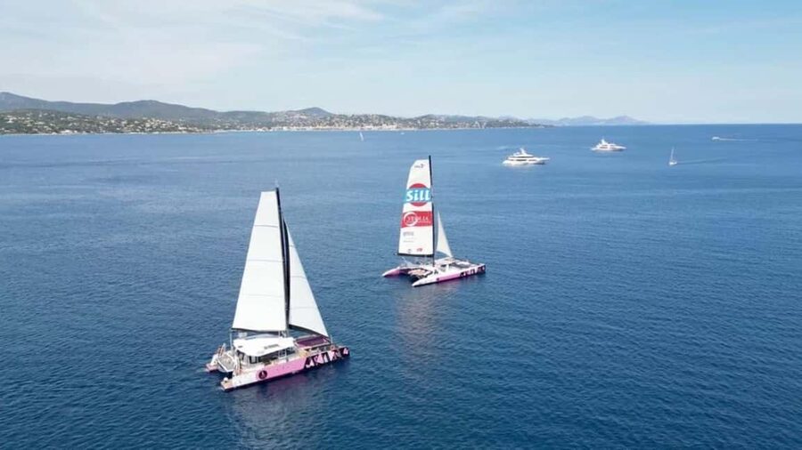 From Quiberon: Ile aux Moines Catamaran Sailing Adventure - Reaching Île aux Moines in the Gulf of Morbihan