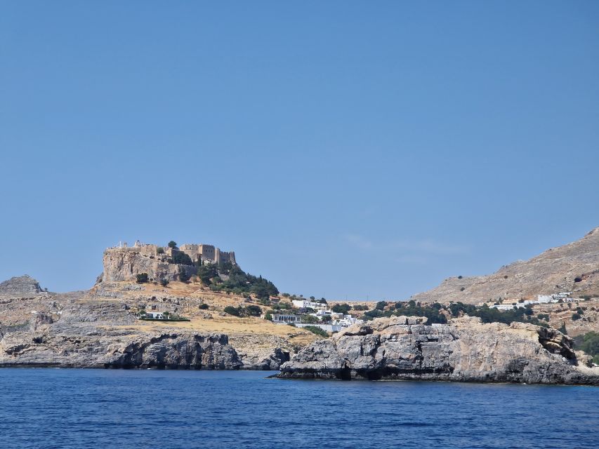 From Rhodes: Yacht Cruise to Lindos with Lunch and Drinks - St. Paul’s Bay and lunch on board