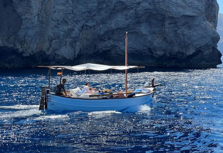 From Sant Josep: Es Vedra & Atlantis Sailboat Cruise - The snorkeling stop and aperitive