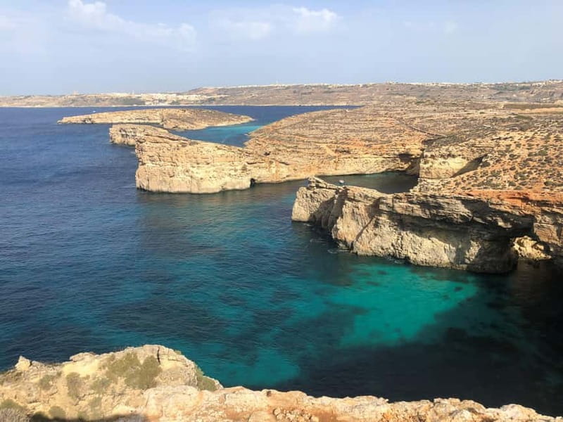 From Sliema/Bugibba: Best of Gozo & Comino Catamaran Tour VT - 105 minutes at the Blue Lagoon