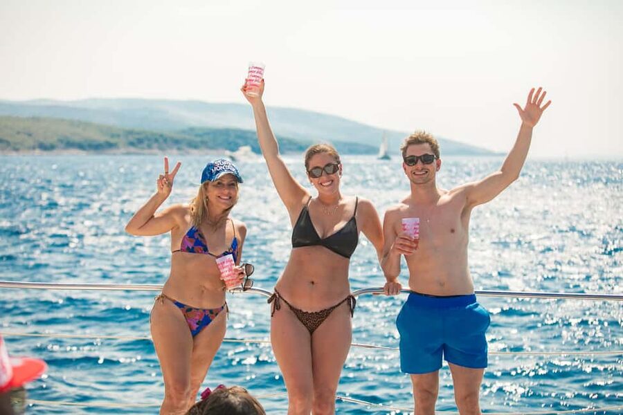 From Split: Catamaran Cruise to Golden Horn & Brač island. - Supetar, the bus crossing, and Vidova Gora