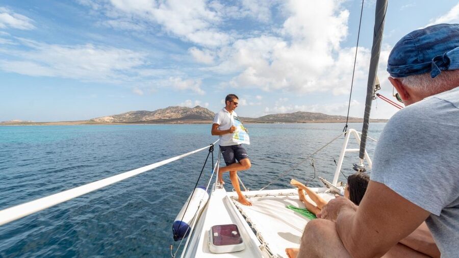 From Stintino: Catamaran tour to Asinara Island - La Pelosa and the changing route