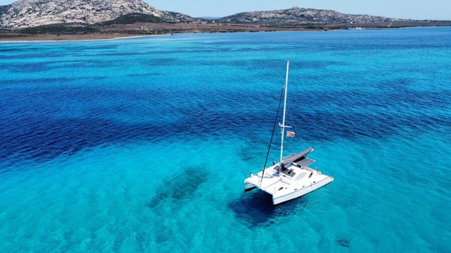 From Stintino: Catamaran tour to Asinara Island - The Wild Cat catamaran and what the layout means
