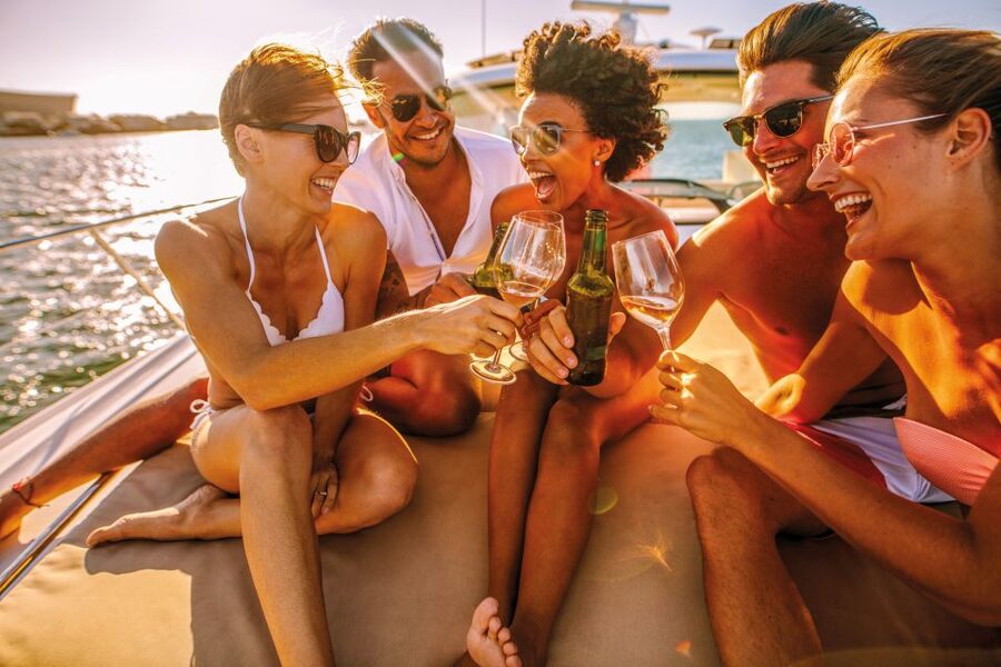 From Vilamoura: Sunset Catamaran Experience - Sailing out from Vilamoura Marina