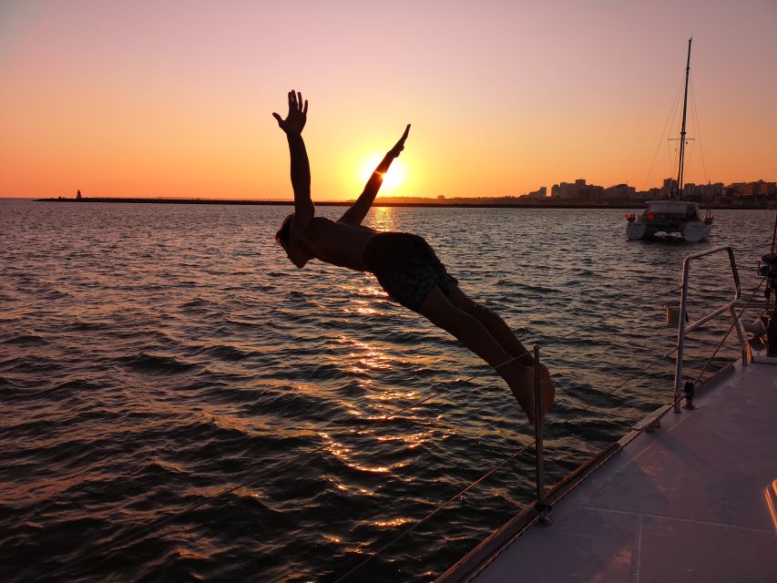 From Vilamoura: Sunset Tour on a Luxury Sailing Yacht - Seeing Falésia Beach from offshore