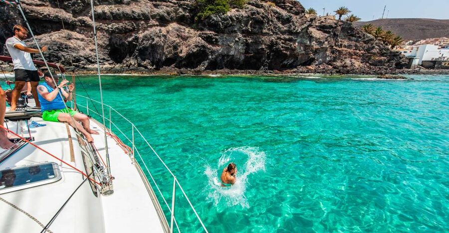 Fuerteventura: Sailing with Snorkeling and Dolphin Watching - Sailing into open water for dolphins and whales