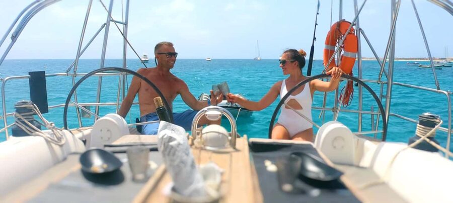 Full day sailing boat in Sal, Cape Verde:taste the Atlantic! - Swimming, snorkeling, and the underwater Christ statue
