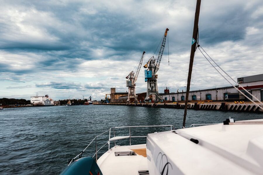 Gdańsk: Motlawa and Port yacht cruise with Welcome Drink - A Brief Look Toward the Bay of Gdańsk
