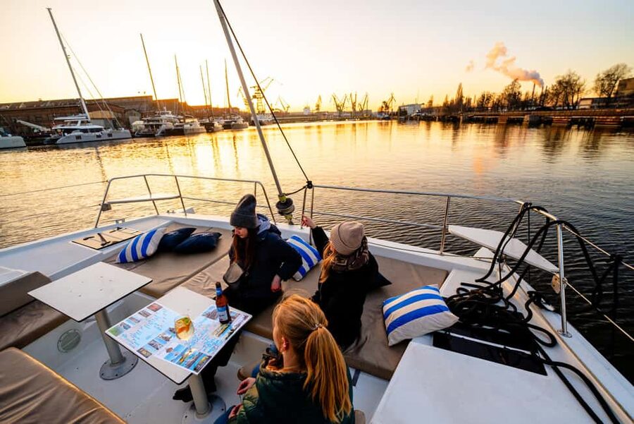 Gdansk/Sopot: Breakfast Cruise on a Catamaran - A breakfast table on the Baltic