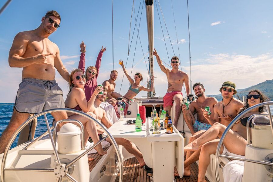 Gouvia: Corfu Island Sailing Trip with Snack and Soft Drinks - Barbati Beach and the first swim