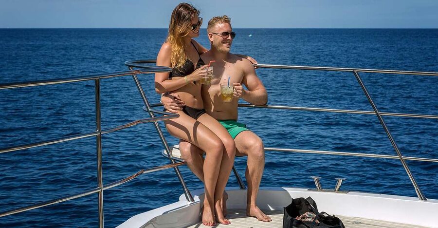 Gran Canaria: Afternoon Catamaran Cruise with Food & Drink - The swimming stop in a clear bay