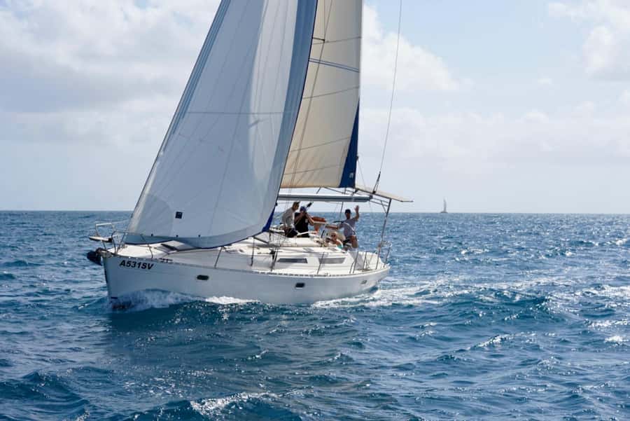 Half-Day Sailing Yacht Adventure in Sal Island - 3 hours - Sailing slowly along Sal’s southwest coast
