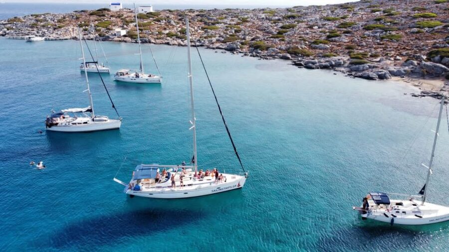 Heraklion: Sailboat Cruise to Dia Island with Drinks & Lunch - Leaving Heraklion Port for open water