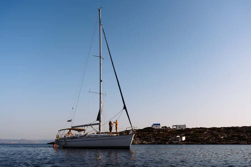 Heraklion: Sunset Sailing Cruise Dia Island with Snorkeling - Arriving at Dia’s main bay