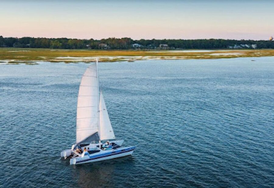 Hilton Head: Private Dolphin Day or Sunset Catamaran Sail - A quiet route through Hilton Head’s salt marsh