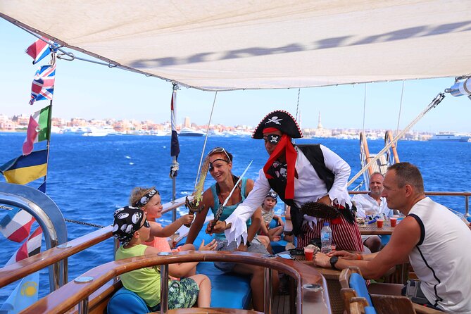 Hurghada Pirates sailing boat to Orange bay & Buffet Lunch - Two snorkeling stops with room to take your time