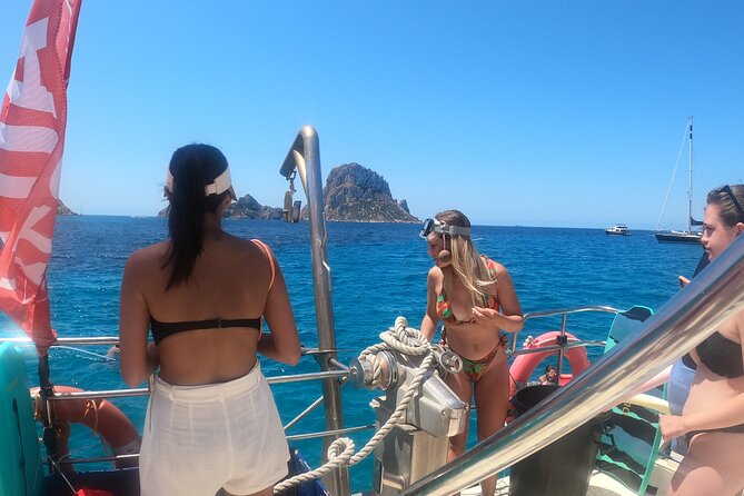 Ibiza: Es Vedrà Catamaran Cruise – Morning or Sunset - The swim stop near Cala Bassa or Cala Conta