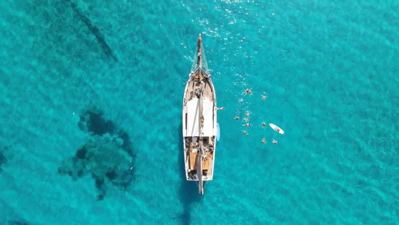 Ibiza Wooden Sail Boat Trip to Formentera - Setting Sail From Ibiza Harbour