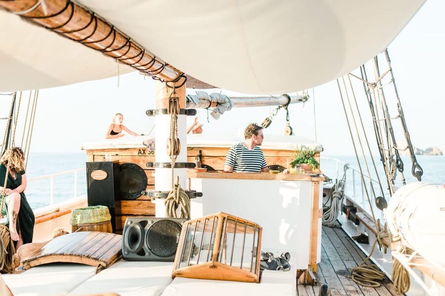 Ibiza Wooden Sail Boat Trip to Formentera - Following Ibiza’s South-East Coast