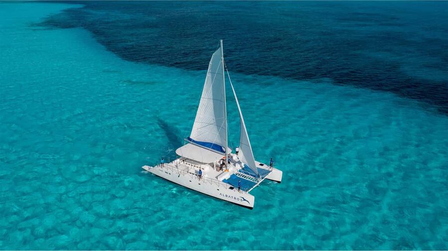 Isla Mujeres Catamaran, Snorkel & Buffet Lunch - Snorkeling at the coral reef