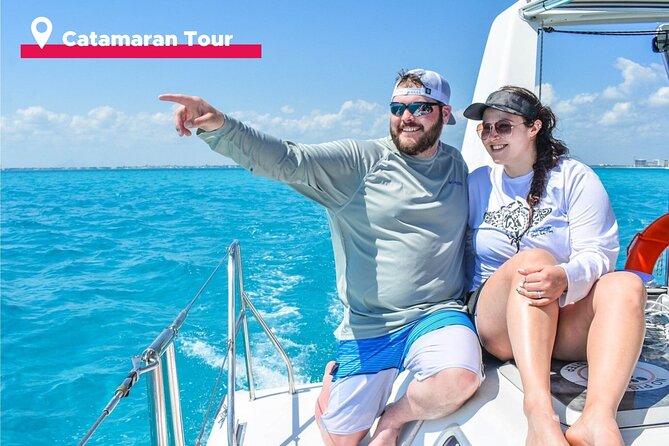 Isla Mujeres Catamaran + Snorkel + Open Bar on board + Buffet - A low-cost catamaran day with a lively edge