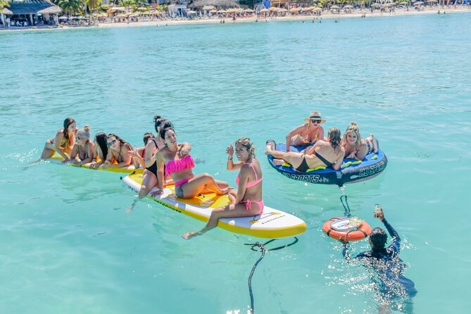 Isla Mujeres Catamaran Tour with Snorkel, Open bar and Transport - El Meco snorkeling: beautiful water, mixed conditions