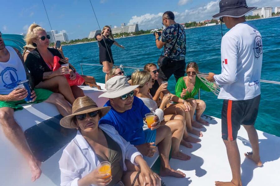 Isla Mujeres Catamaran Tour with Snorkeling & Open bar - From Playa Tortugas to the open Caribbean