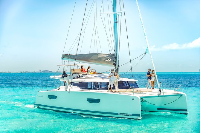 Isla Mujeres luxury catamaran with premium open bar and lunch - What this $125.10 sailing day is really selling