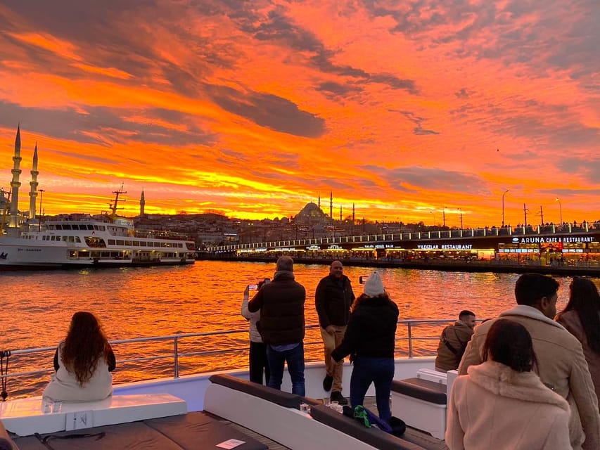 Istanbul: Bosphorus Sunset Yacht Cruise with Live Guide - Golden Horn, Galata Bridge, and Galataport