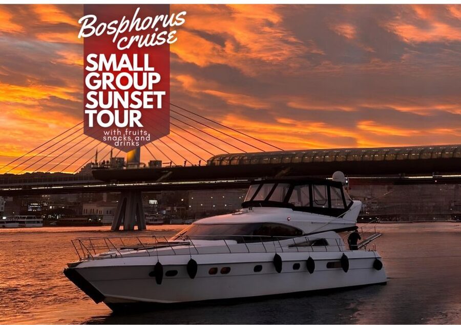 Istanbul: Small-Group Luxury Yacht Sunset Cruise w/ Snacks - Ortaköy and the Bosphorus Bridge at golden hour
