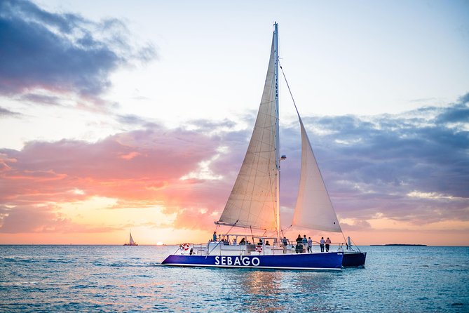 Key West Sunset Sail: Dolphin Watching, Wine, and Tapas - The catamaran and the first hour on the water