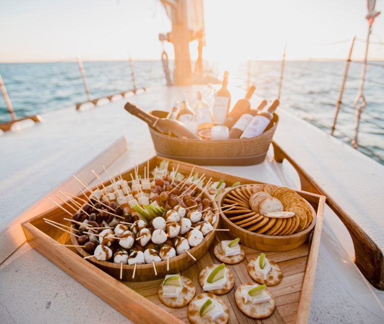 Key West Wind and Wine Sunset Sail aboard classic Schooner - Watching the Crew Raise the Canvas