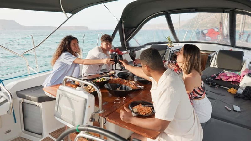 Kissamos: Balos & Gramvousa Luxury Catamaran Cruise - Leaving Kissamos for Gramvousa