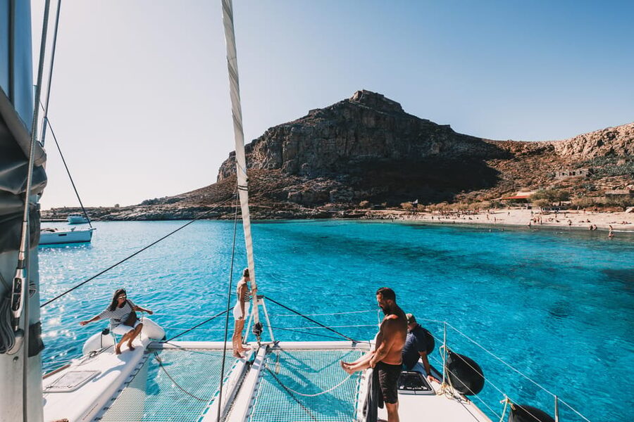 Kissamos: Balos & Gramvousa Luxury Catamaran Sailing Cruise - Starting at Kissamos with breakfast onboard