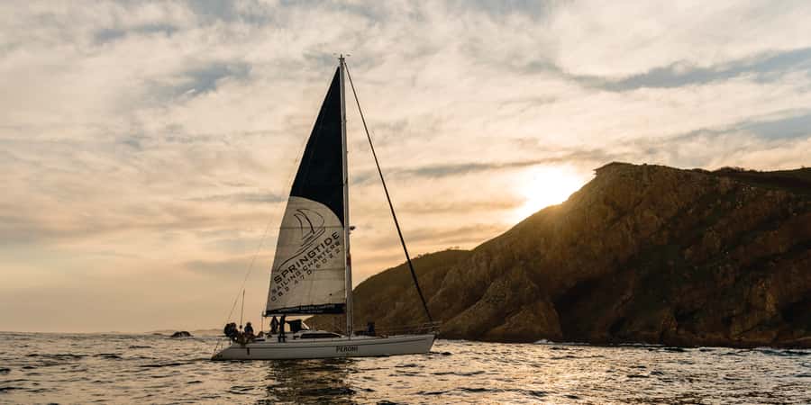 Knysna Sunset Sailing Cruise with Light Dinner and Wine - What the sunset looks like from the water