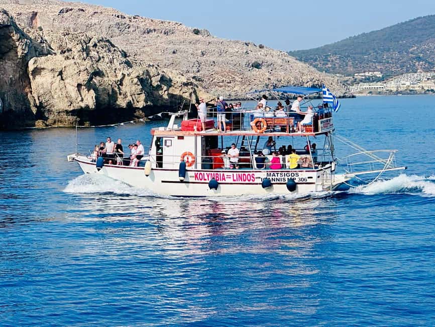 Kolymbia: All-Inclusive Catamaran Cruise with Lunch & Drinks - Tsambika Bay is the first taste of the coast