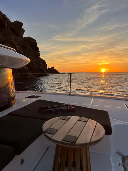 L'Île-Rousse, Corsica Catamaran Excursion: Agriates Sunset Aperitif - L’Acciolu Beach and 45 minutes in the water