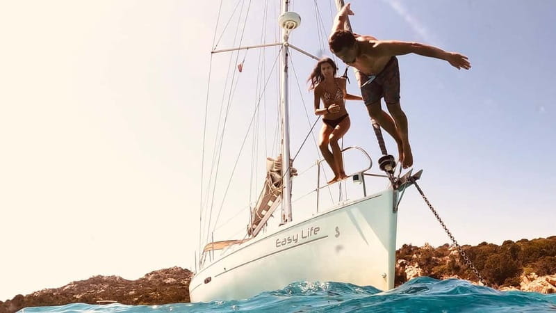 La Maddalena Arcipelago: Sailing boat tour with lunch - Santa Maria, the first swim stop