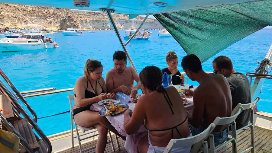Lampedusa: Yacht excursion, swimming stops and typical lunch - Rabbit Island and the longest swim