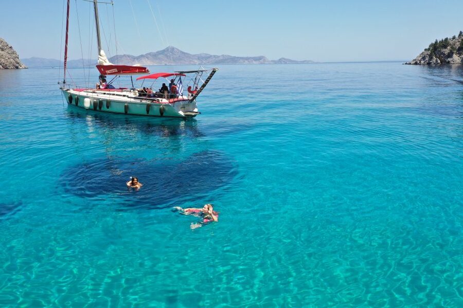Lindos: Full-Day Private Sailing Cruise - Food, drinks, and comfort on board
