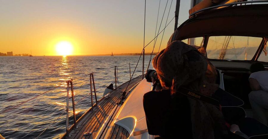 Lisbon: 2-Hour Sunset Sailing Tour on Luxury Sailing Yacht - Under the 25 de Abril Bridge