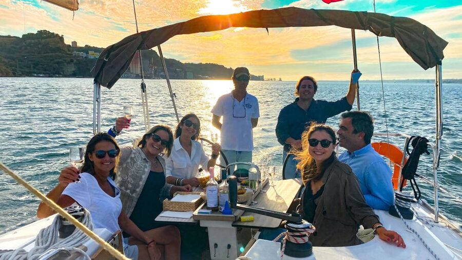 Lisbon: Luxury Private Sailing Boat Cruise on River Tagus - Under the 25 de Abril Bridge